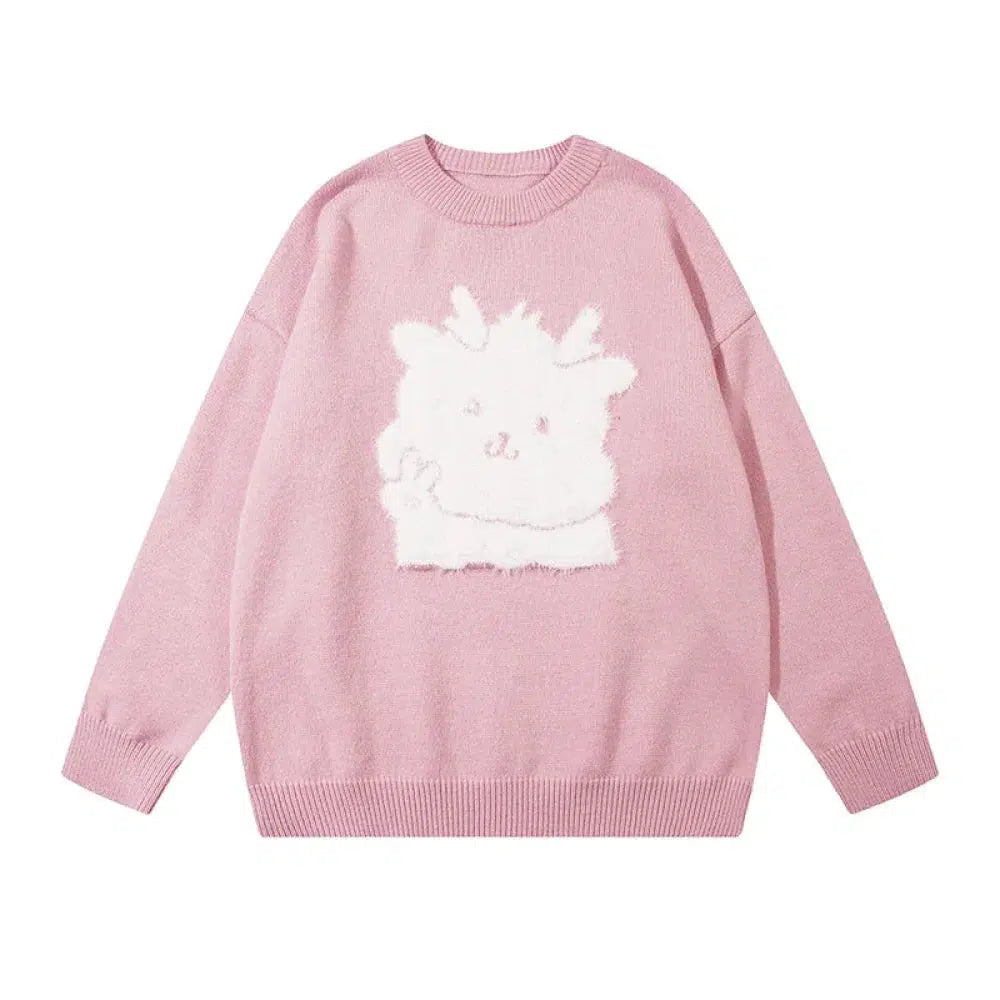 Cartoon Plush Bunny Sweater