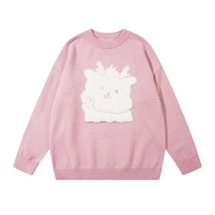 Cartoon Plush Bunny Sweater