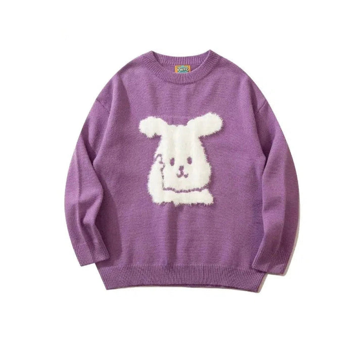 Cartoon Plush Bunny Sweater