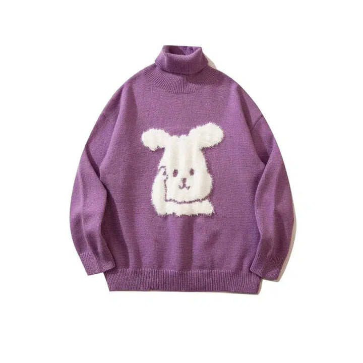 Cartoon Plush Bunny Sweater