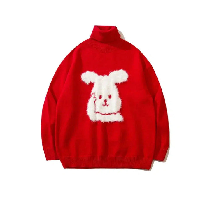 Cartoon Plush Bunny Sweater