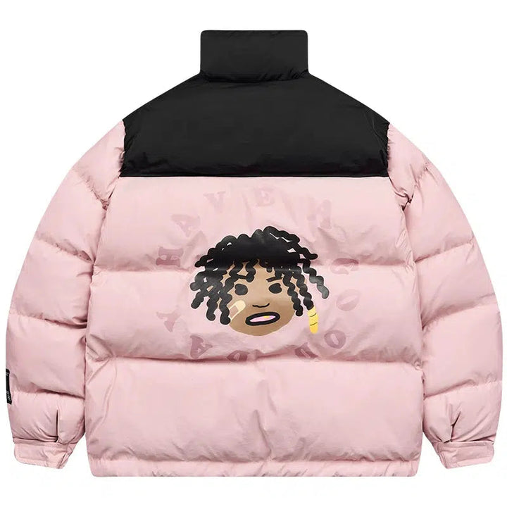 Cartoon Portrait Print Jacket