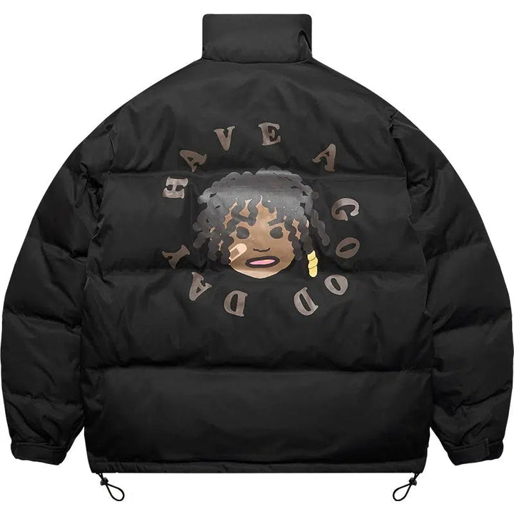 Cartoon Portrait Print Jacket
