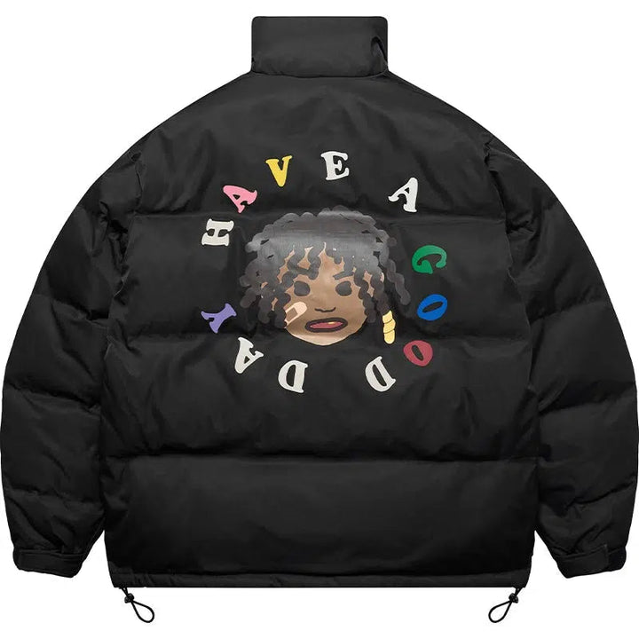 Cartoon Portrait Print Jacket