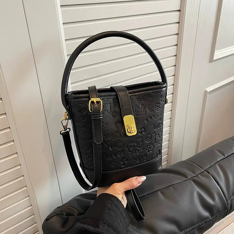 Cartoon Print Bucket Shaped Bag