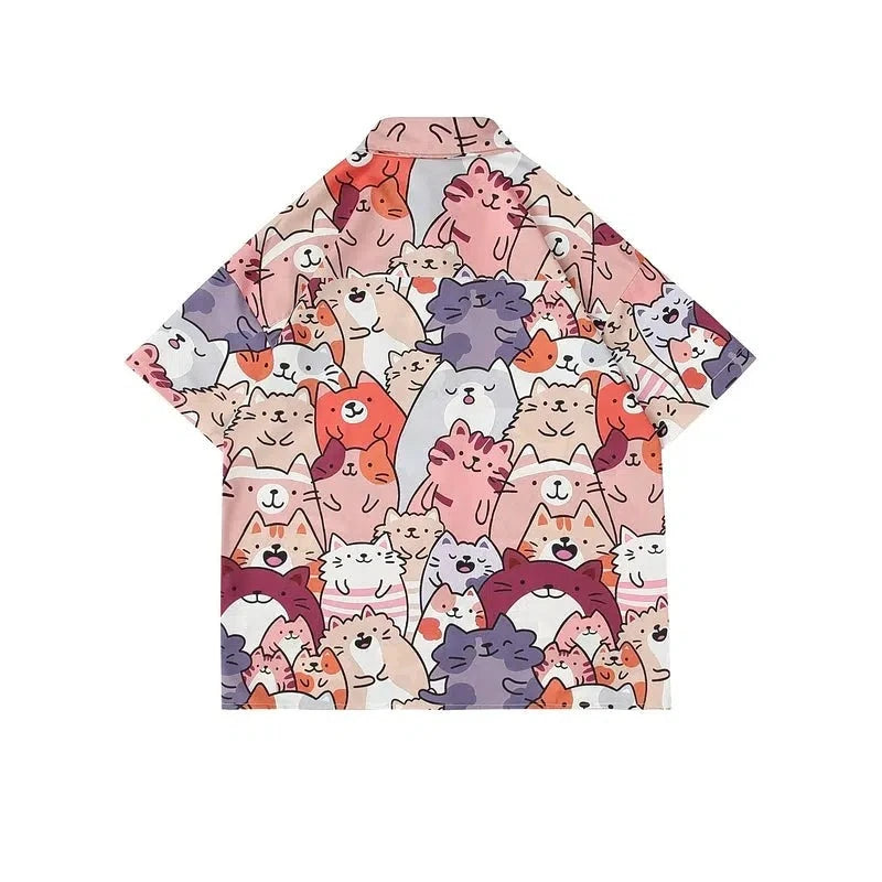 Cartoon Print Short Sleeve T-shirt