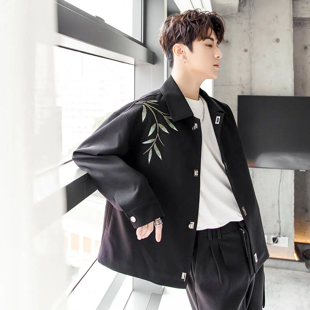 Casual Bamboo Embroidered Jacket