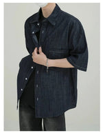 Casual Button-Up Denim Shirt