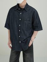 Casual Button-Up Denim Shirt