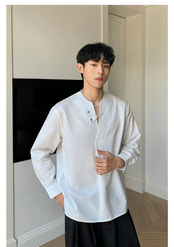 Casual Button-Up Long Sleeve Shirt