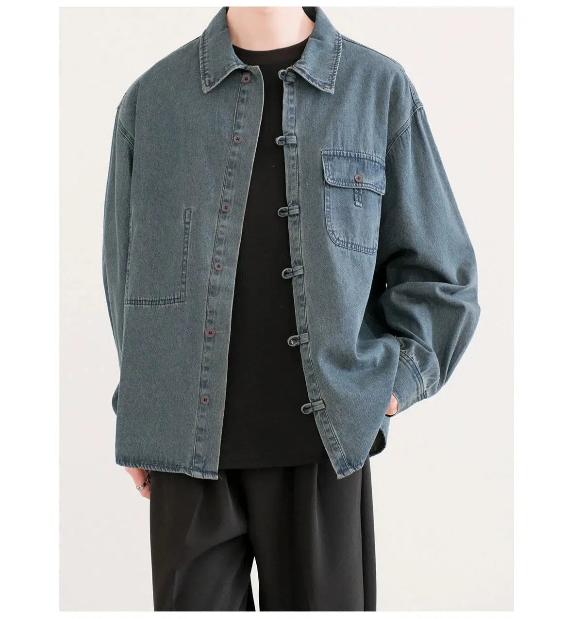 Casual Button-Up Pocket Shirt