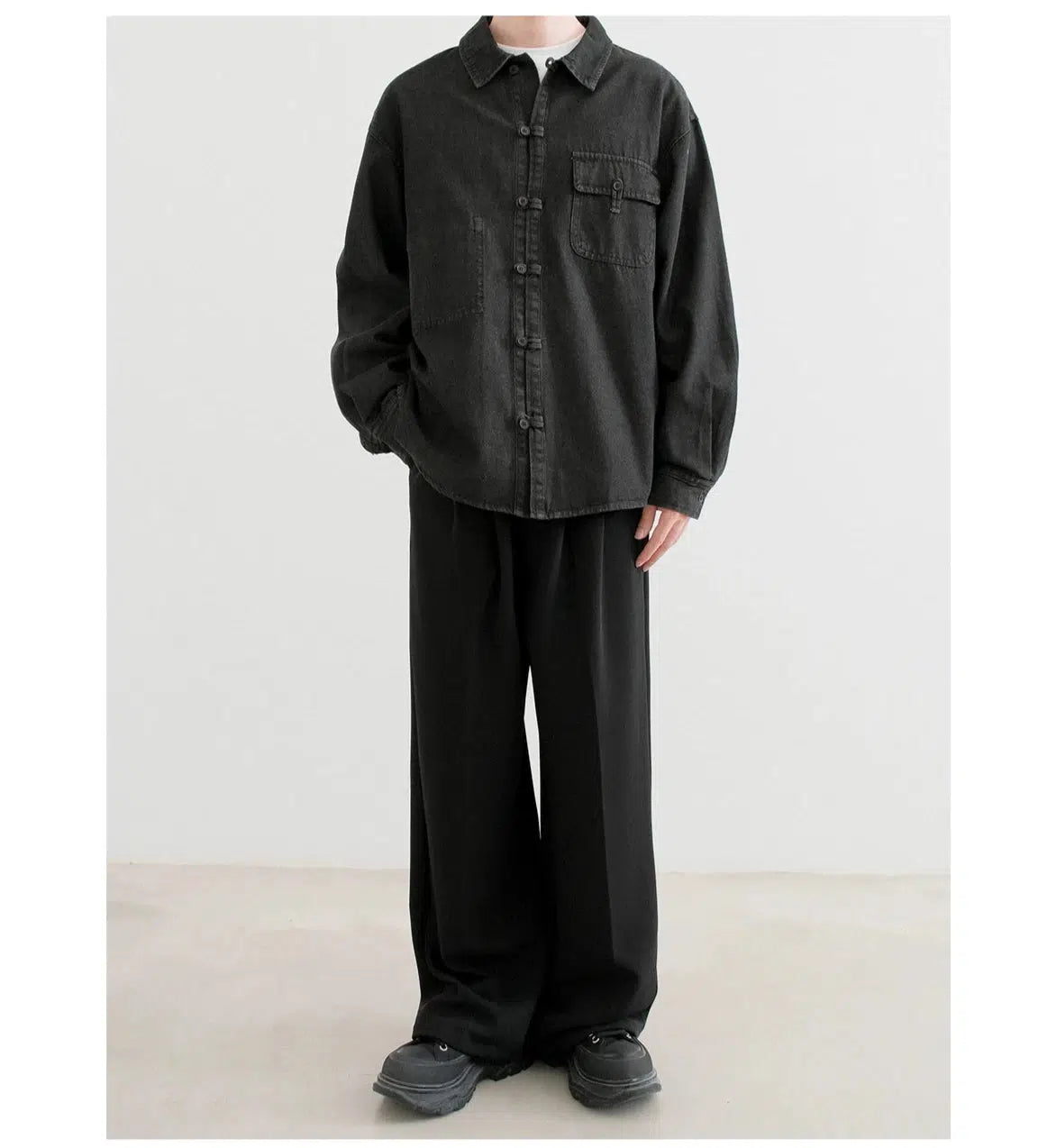 Casual Button-Up Pocket Shirt