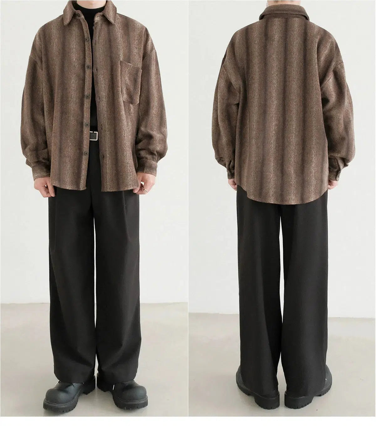 Casual Button-Up Pocket Shirt