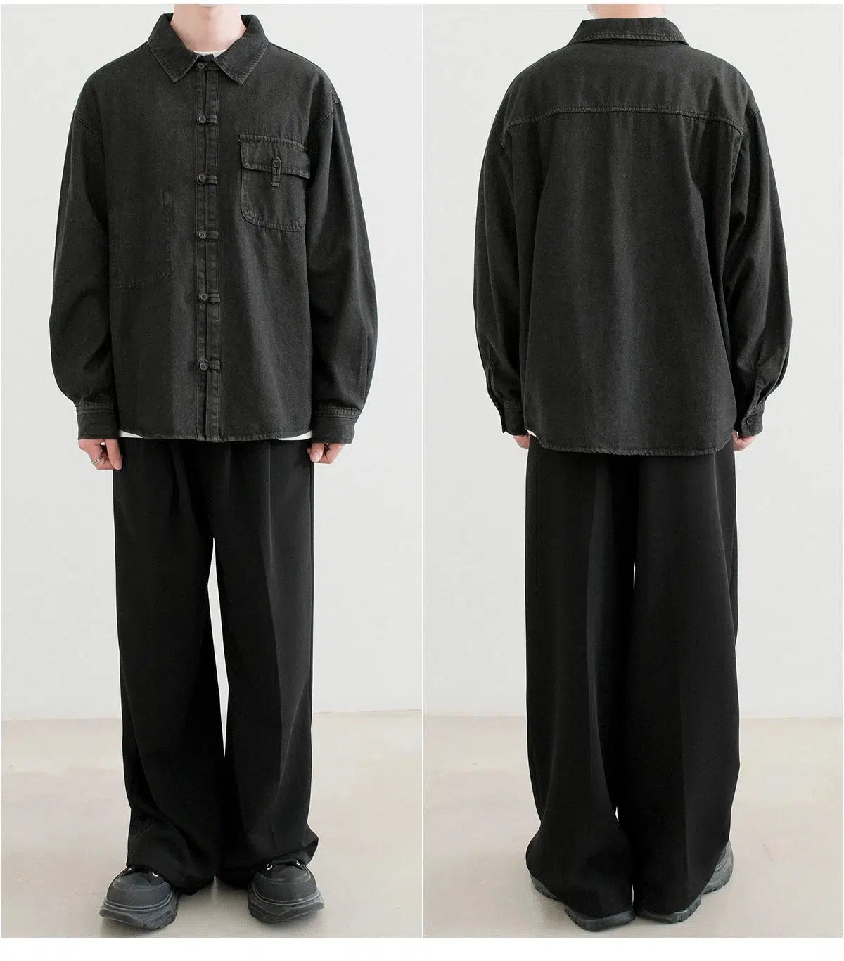 Casual Button-Up Pocket Shirt