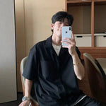 Casual Button-Up Shirt with Chest Pocket