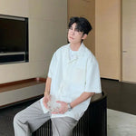 Casual Button-Up Shirt with Chest Pocket