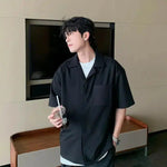 Casual Button-Up Shirt with Chest Pocket