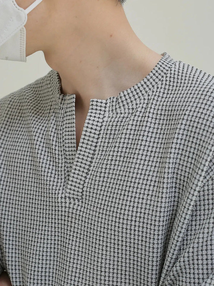 Casual Checked Short Sleeve Shirt