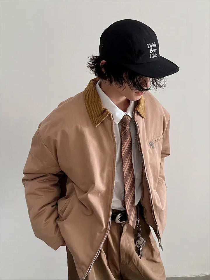 Casual Corduroy Collar Jacket