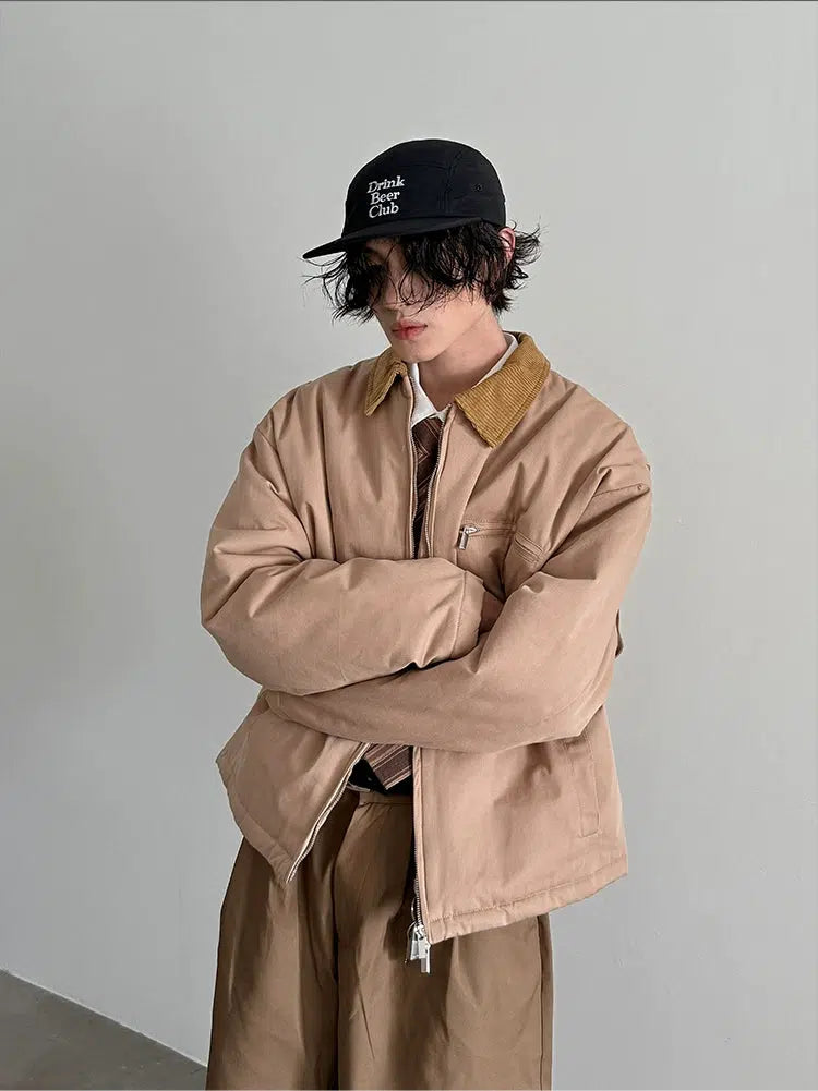 Casual Corduroy Collar Jacket