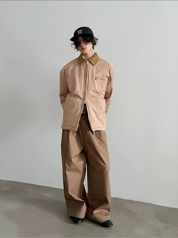 Casual Corduroy Collar Jacket