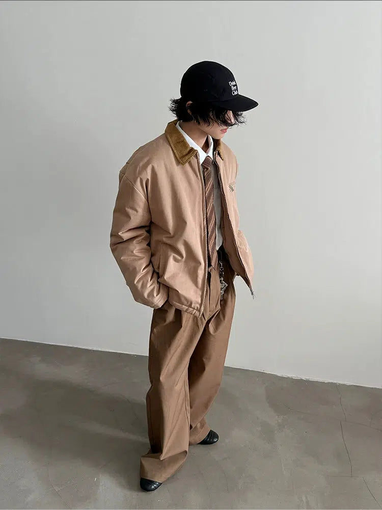 Casual Corduroy Collar Jacket