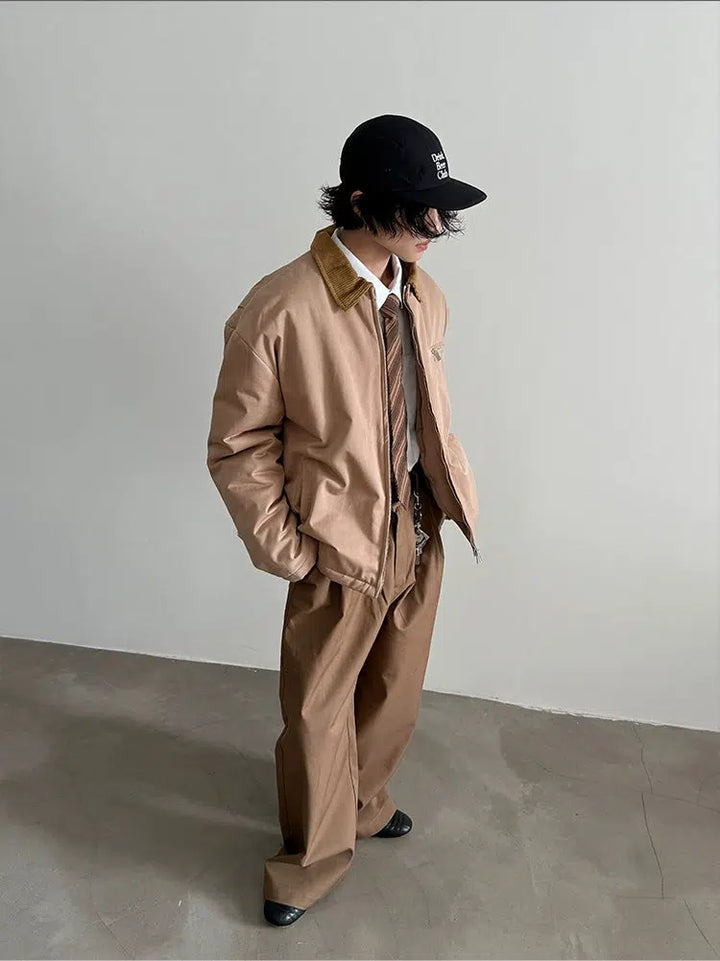 Casual Corduroy Collar Jacket