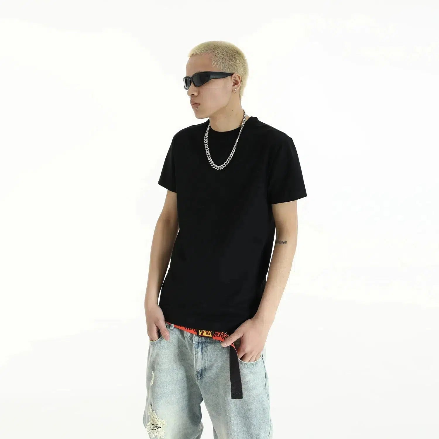 Casual Crew Neck Bottoming T-Shirt