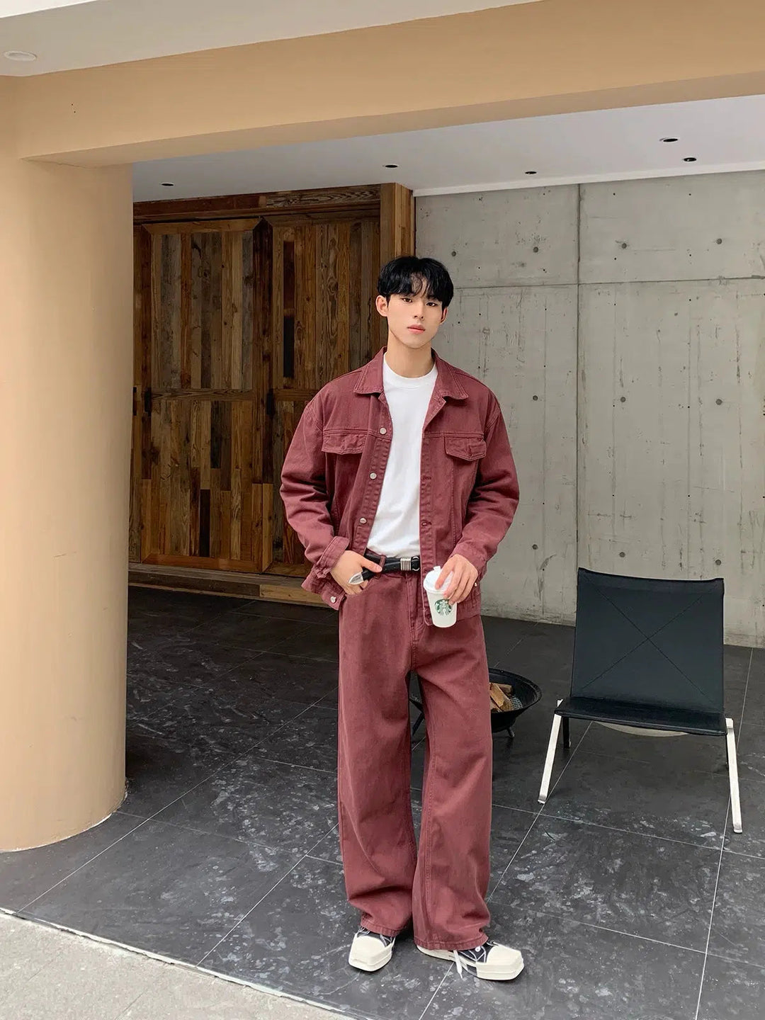 Casual Denim Jacket and Pants Set