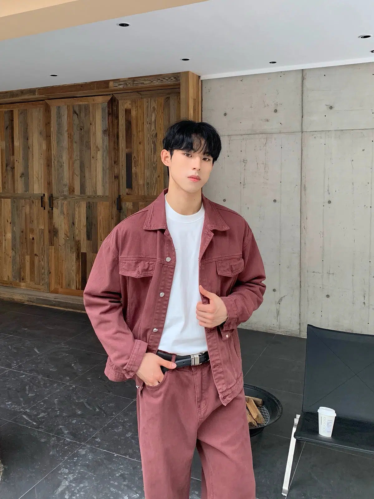 Casual Denim Jacket and Pants Set