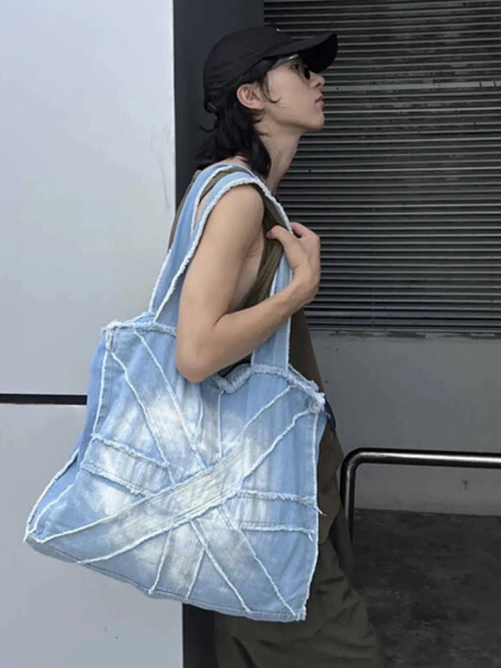 Casual Denim Shoulder Bag