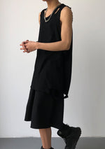 Casual Distressed Longline Vest