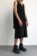 Casual Distressed Longline Vest