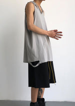 Casual Distressed Longline Vest