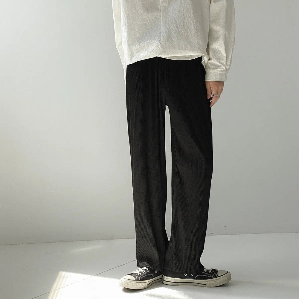 Casual Elastic Pleated Pants