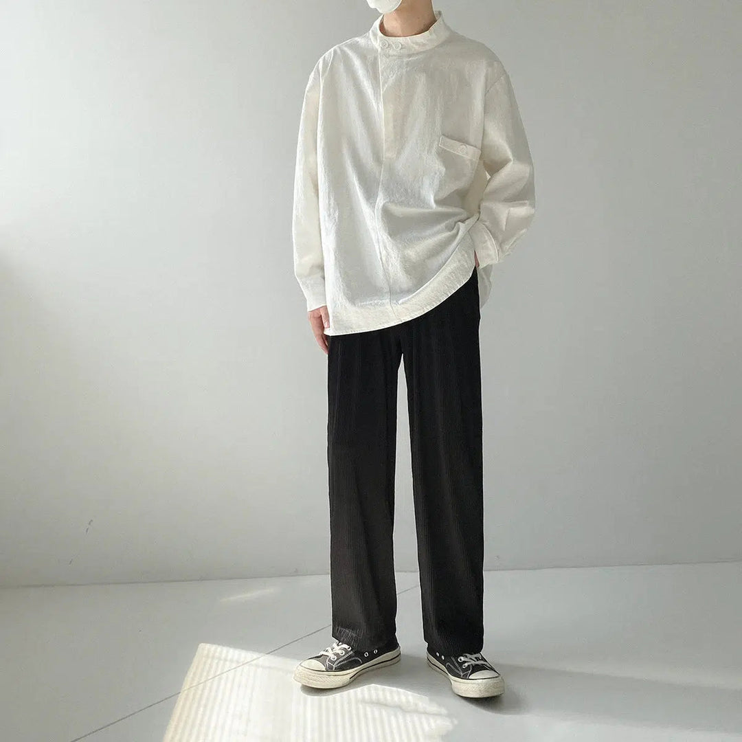 Casual Elastic Pleated Pants