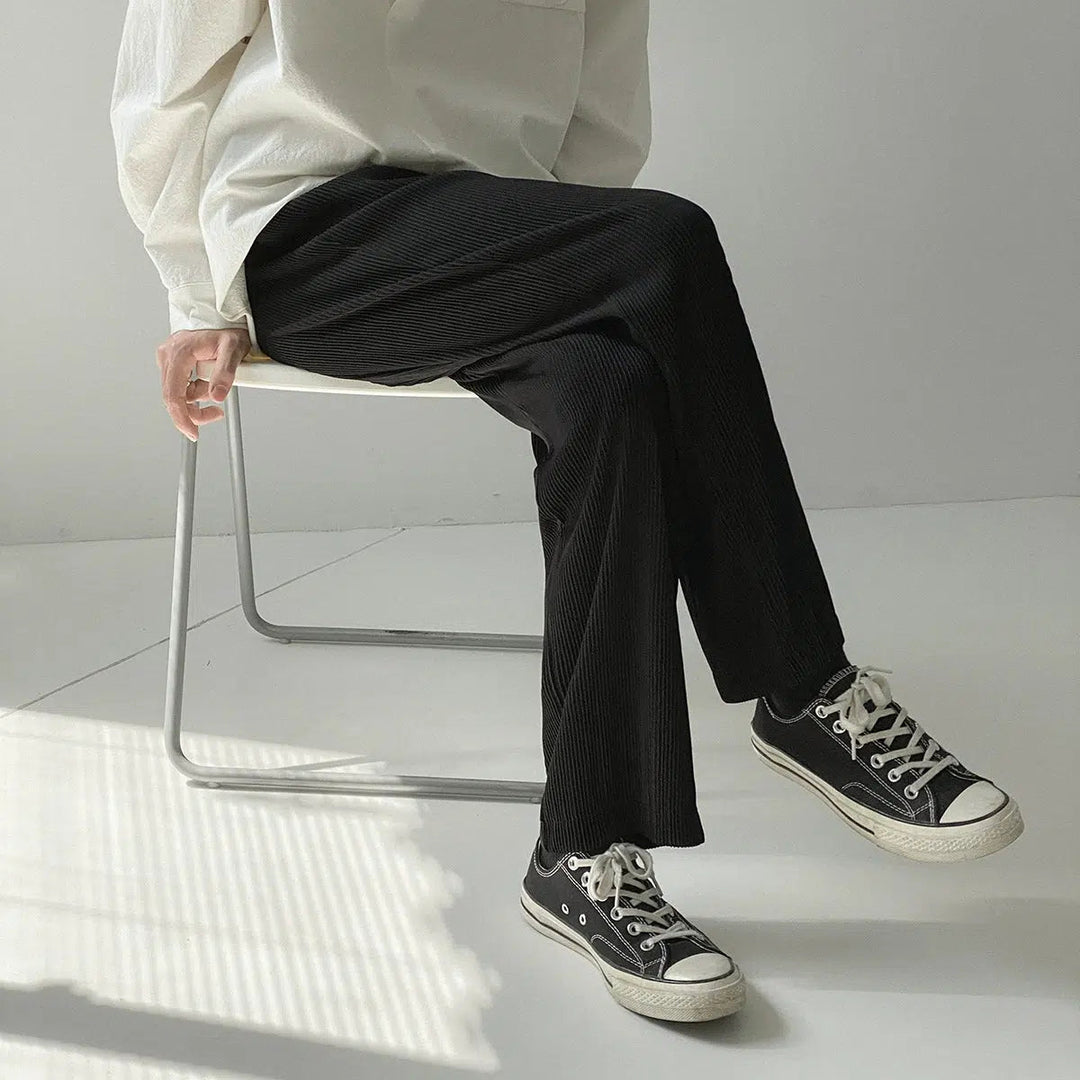 Casual Elastic Pleated Pants