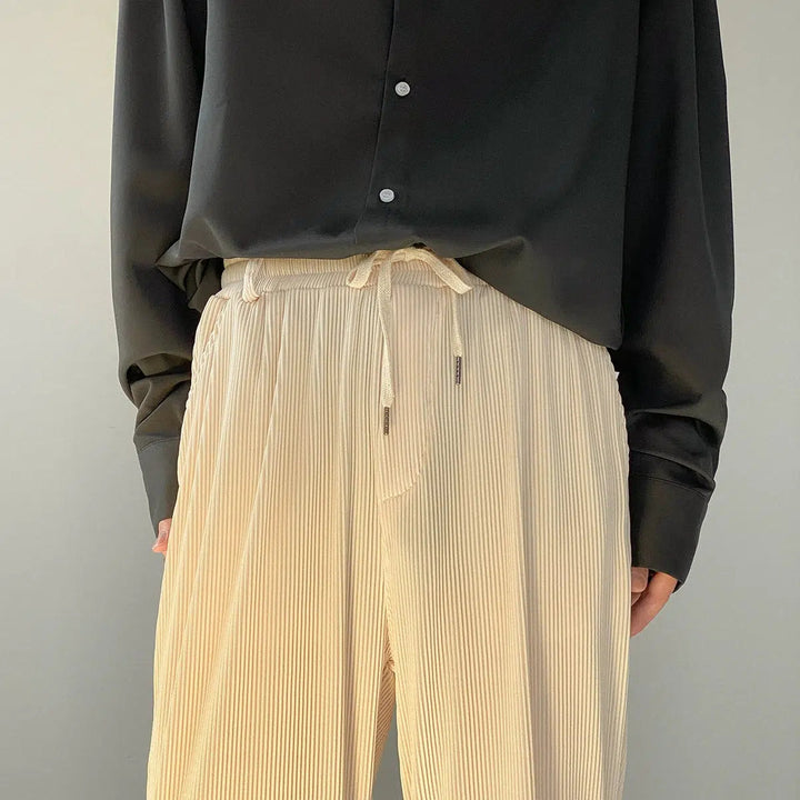 Casual Elastic Pleated Pants