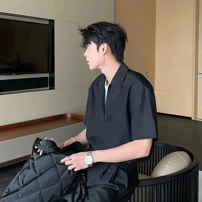 Casual Fit Fake Two-piece Shirt