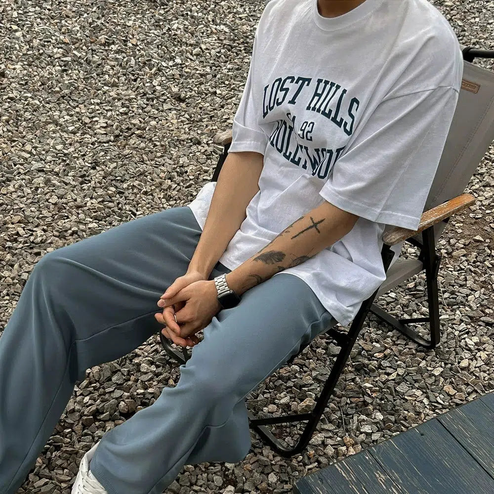 Casual Fit Letter Print T-shirt