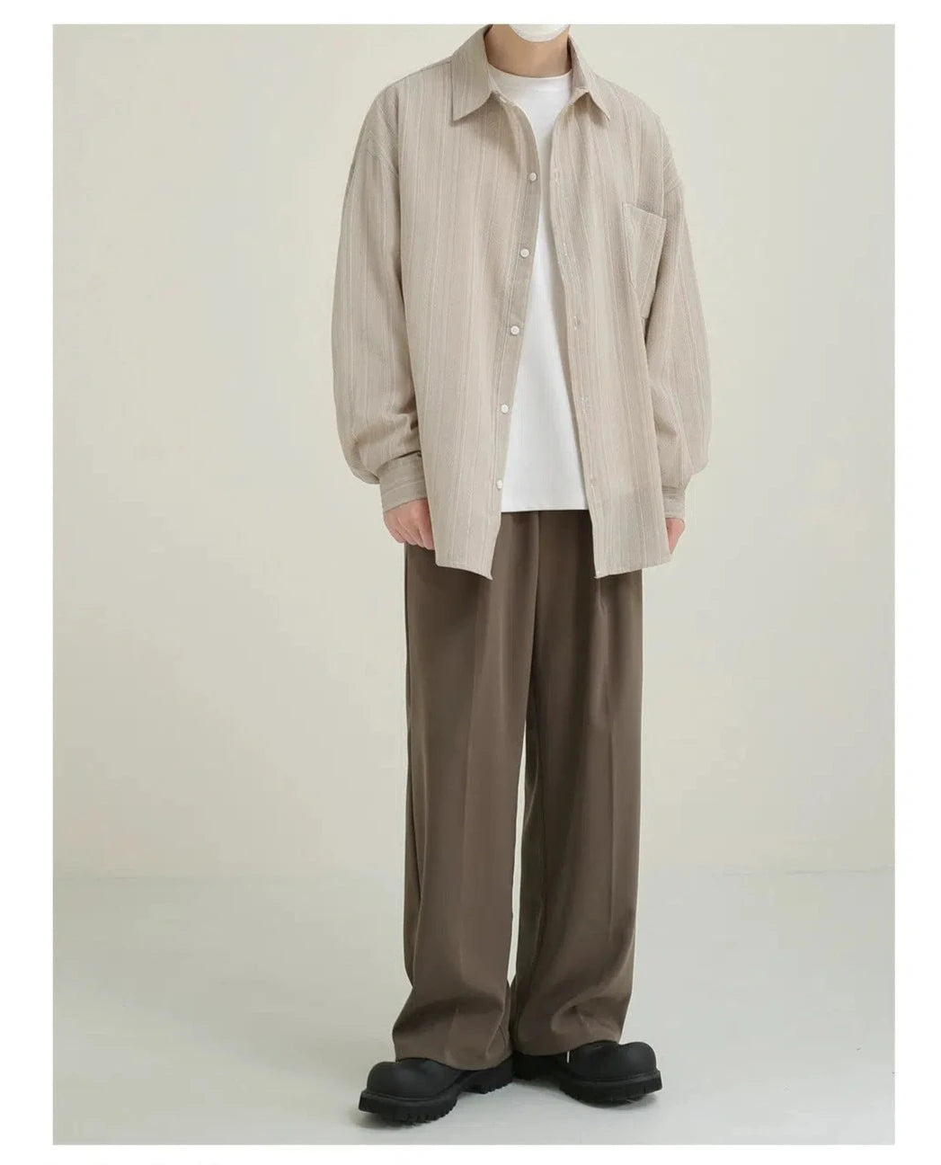 Casual Fit Long-sleeved Striped Shirt