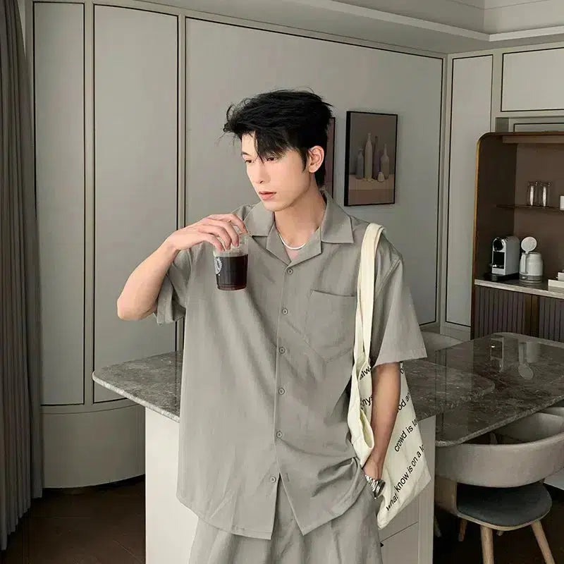 Casual Fit Short Sleeve Shirt & Shorts