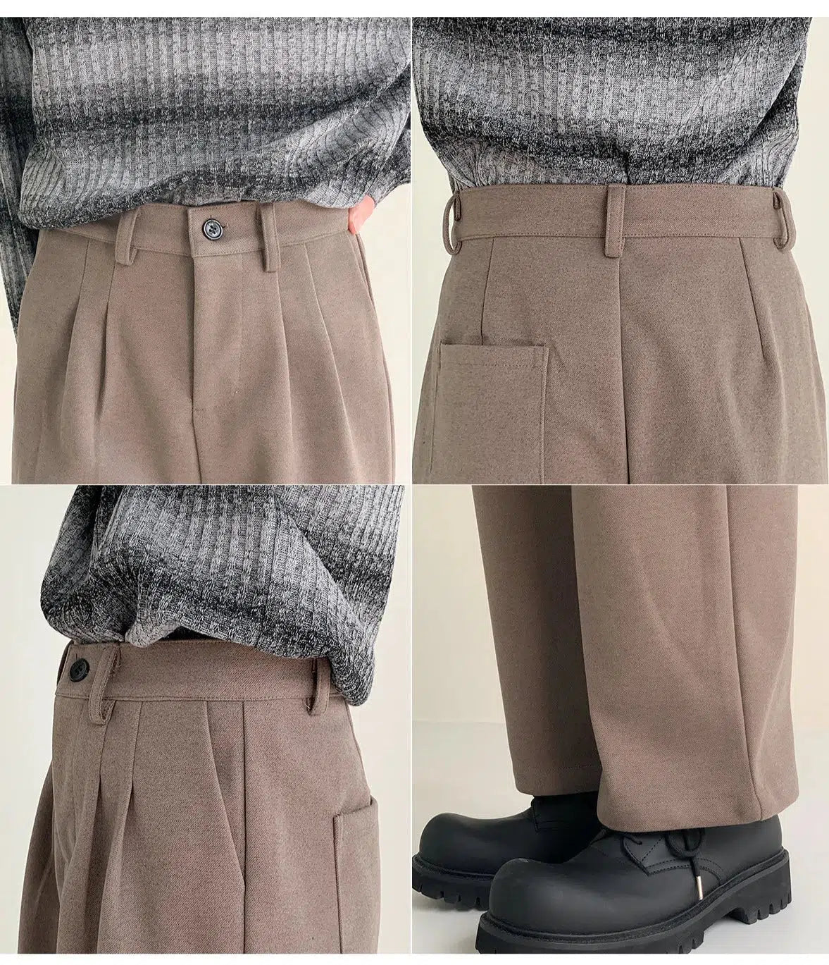 Casual Fit Woolen Suit Pants