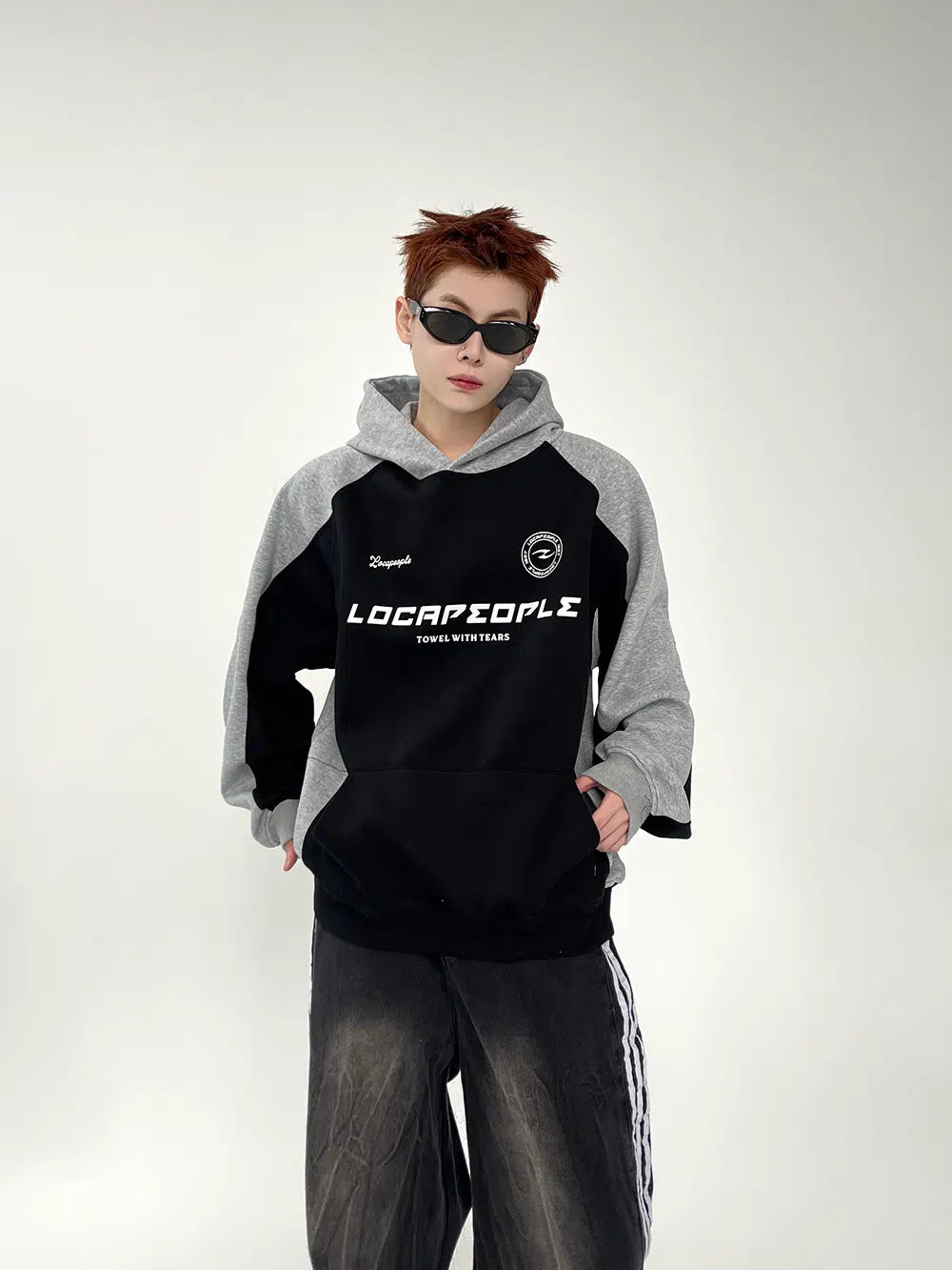 Graphic Hoodie with Raglan Sleeves
