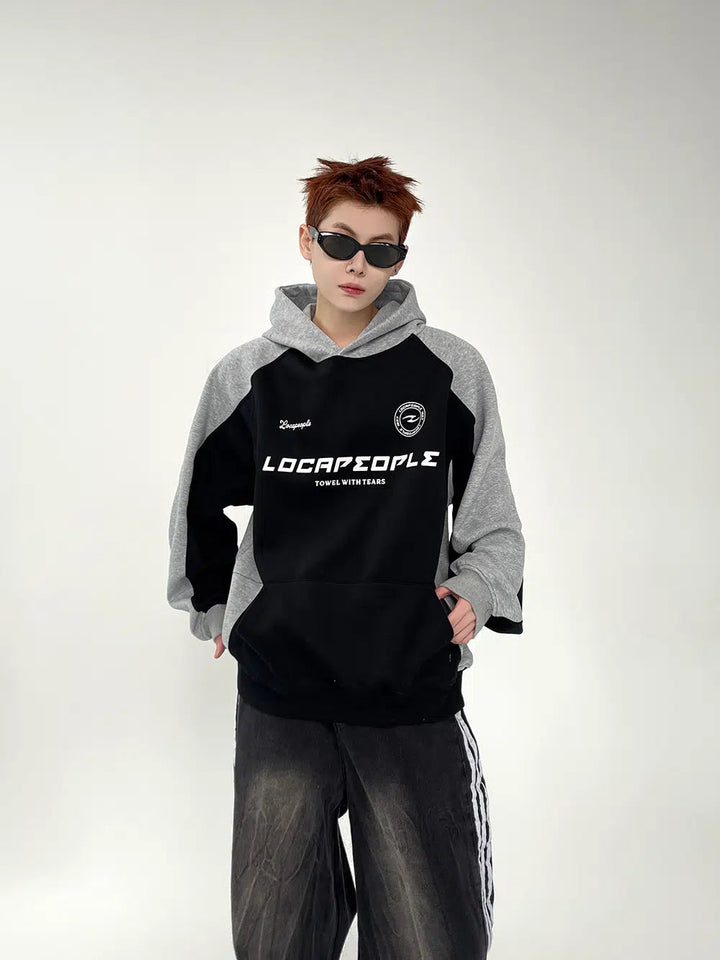 Graphic Hoodie with Raglan Sleeves