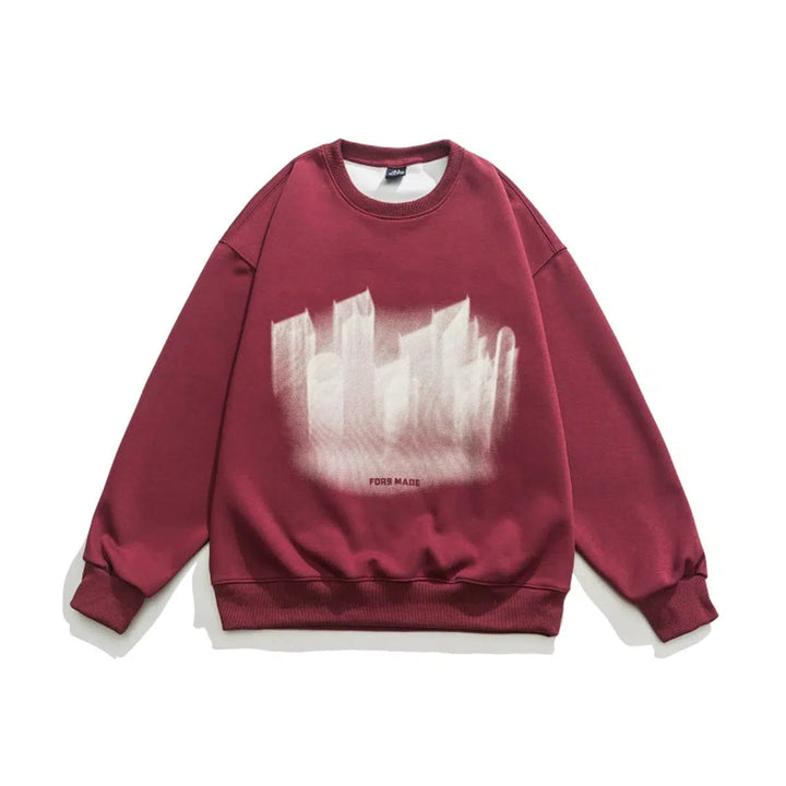 Round Neck Graphic Hoodie