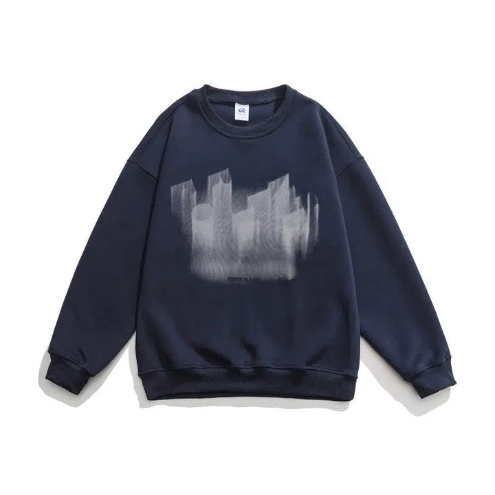 Round Neck Graphic Hoodie