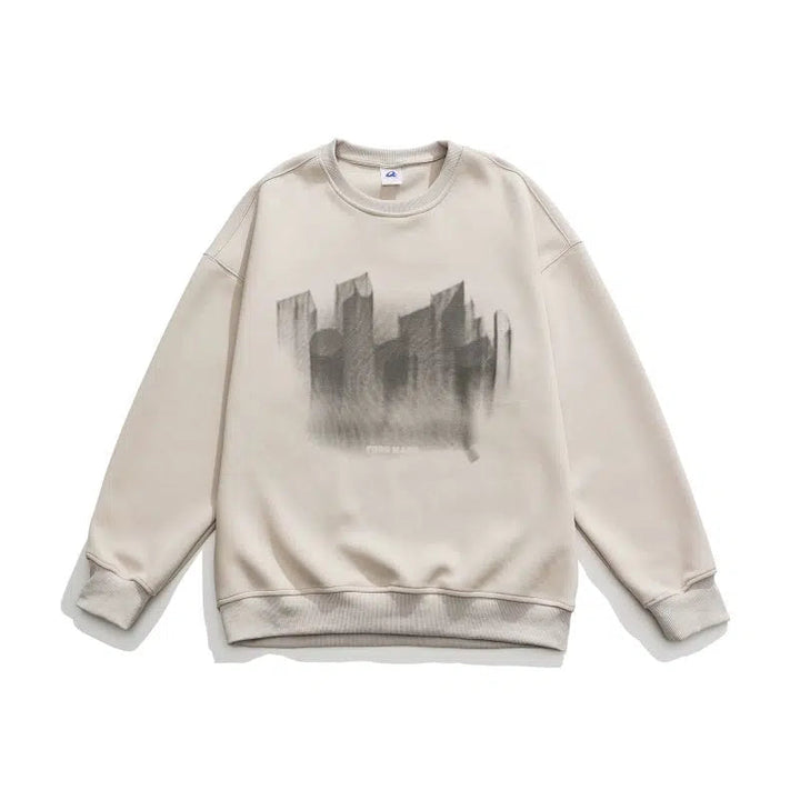 Round Neck Graphic Hoodie