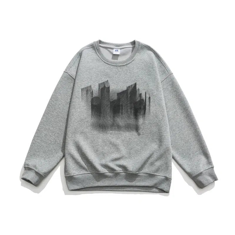 Round Neck Graphic Hoodie