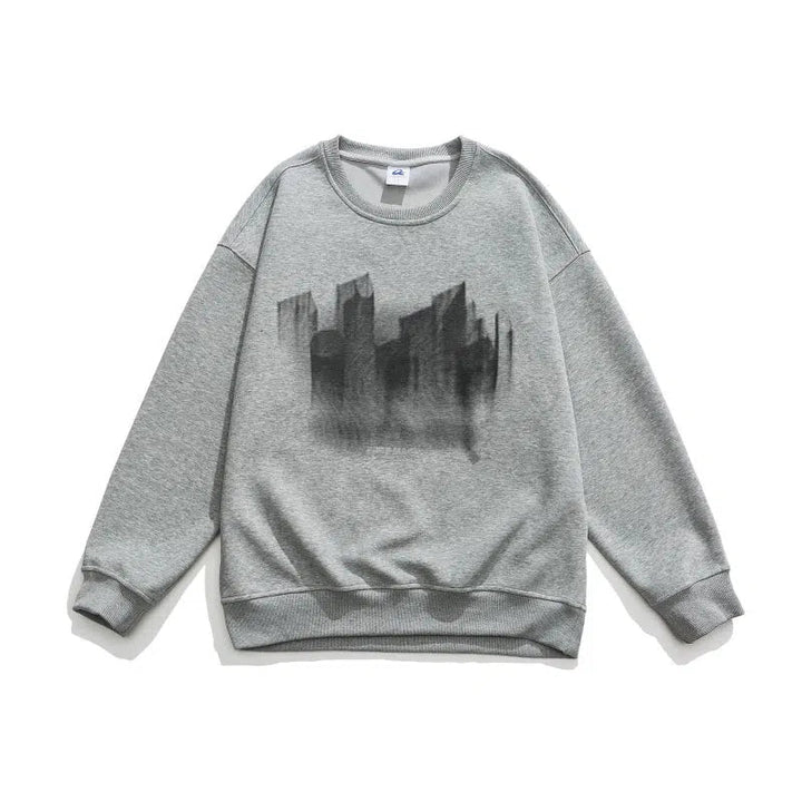Round Neck Graphic Hoodie
